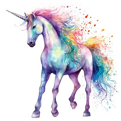  Beautiful Unicorn Watercolor Clipart, Perfect Design for Your Project and Creations, Ai Generative