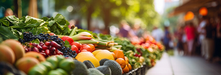 Wall Mural - fresh fruits on market