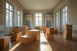 © LimeSky - Many empty cardboard boxes in a new apartment