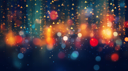 Featuring stunning soft bokeh lights and shiny elements. Abstract festive and new year background