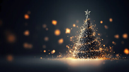 Featuring stunning soft bokeh lights and shiny elements. Abstract festive and new year background