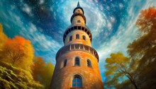 Painting Of A Magical Rapunzeltower