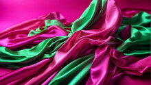 Fuchsia & Neon Green Silk Background