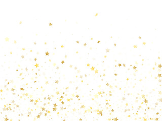 Wall Mural - Flying gold star sparkle vector with white background.