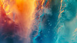 Abstract background with vibrant orange flames and cool blue water, symbolizing contrast and balance.