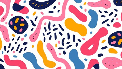seamless pattern with abstract objects