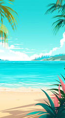 Wall Mural - beach background