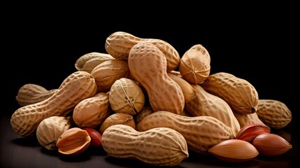 Wall Mural - Peanut isolated on white. 