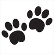 Paw icon vector for web and mobile app. paw print sign and symbol. dog or cat paw. Black colour isolated in white background eps10.