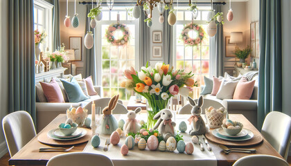 Easter home decoration inspiration, Easter flowers bouquet, deco, interior design