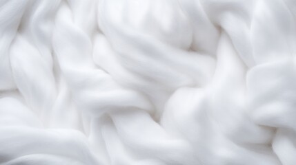 Closeup white cotton wool background