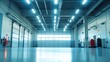 © Generative AI - New car repair center. Empty car repair center. Interior of empty car dealership. : Generative AI