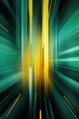 Wall Mural - yellow and green abstract moving lines background, colorful futurism, motion blur, dark green and light emerald