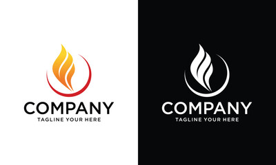 Wall Mural - Letter F abstract logo, fire flame logo on a black and white background.