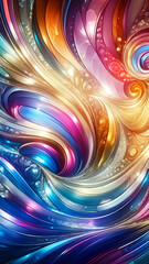 Wall Mural - abstract background and texture smartphone wallpaper with waves and curves in vivid colors. artistic