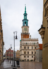 Wall Mural - Christmas view of Poznan, a city on the Warta River in western Poland