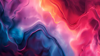 Wall Mural - Dynamic Abstract Fluidity with Vivid Hues Background