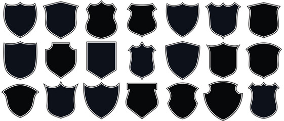 Shield icons set. Protect shield vector