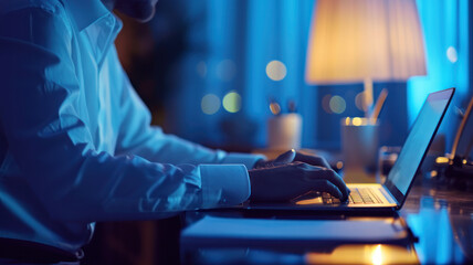 Wall Mural - business man , woman use Laptop working in office