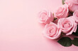 © yuniazizah - Minimal pink roses and pink background copy space concept