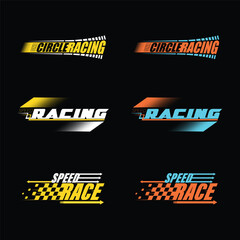 Wall Mural - Set of different race track decals