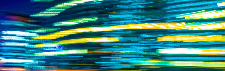 Wall Mural - Abstract high speed technology POV motion blurred concept image from the Yuikamome monorail in Tokyo, Japan