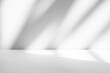 © Media  - Wall interior background, studio and backdrops show products.with shadow from window color white and grey. background for text insertion and presentation product