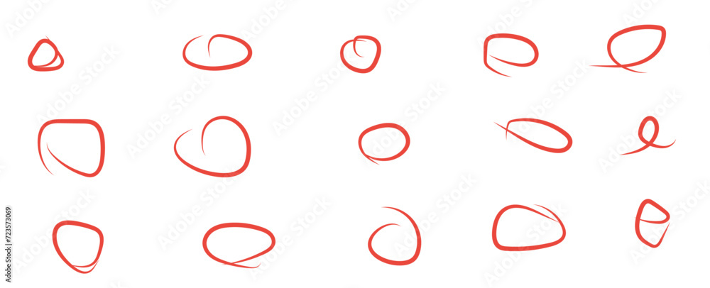Red brush stroke underline. Marker pen highlight stroke. Vector swoosh ...