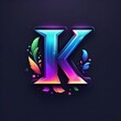 letter K, gaming logo design,