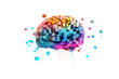 Colorful brain png transparent background 