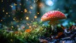 © CrazyJuke - Discover the enchantment of a magic mushroom hidden in the mystical forest. Ai Generated.