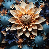 Fototapeta Łazienka - Fascinating Artwork Featuring a Sunflower