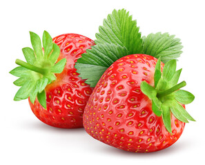 Wall Mural - Strawberry isolated on white background