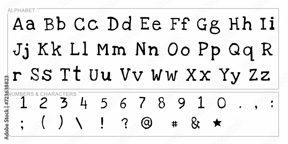 Alphabet Split Monogram Split Letter Monogram Alphabet Frame Font