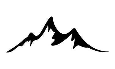 Poster - mountain vector icon silhouette on white background