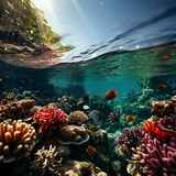 Fototapeta Do akwarium - Underwater Fantasy world Beauty of creatures, Underwater Beauty, Fantasy World 