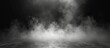 White smoke fog cloud on black mist background. Generated AI image