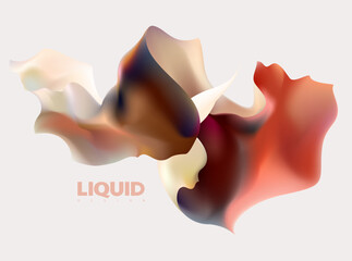 Wall Mural - Colored fluid shape. Art liquid gradient form. Abstract vector background.