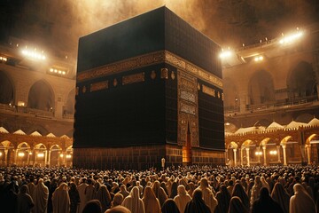 Wall Mural - Mosque of the Month: The Grand Mosque of Mecca Generative AI