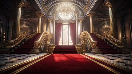 Wall Mural - VIP luxury entrance with red carpet