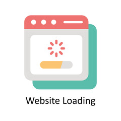 Wall Mural - Website Loading vector Flat icon style illustration. EPS 10 File
