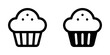 © Totto House - Editable cupcake, muffin vector icon. Food, restaurant. Part of a big icon set family. Perfect for web and app interfaces, presentations, infographics, etc