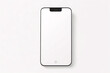© Cobe - 透明も利用可能白い空のタッチ スクリーンを備えた黒いスマートフォンのモックアップ。詳細なモックアップ スマートフォン、モデル モバイルの正面図