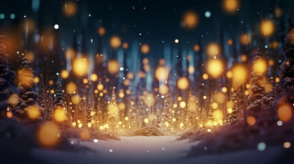 Featuring stunning soft bokeh lights and shiny elements. Abstract festive and new year background