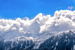 Clouds over the alpine peaks
