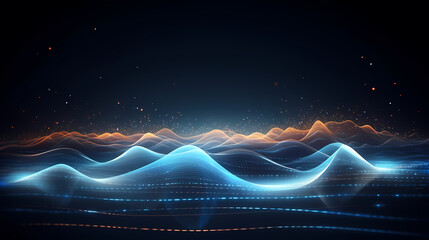 Wall Mural - abstract background of future network technology and network connections
