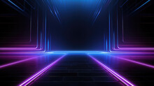 Futuristic Hi Tech Lines Studio Blank Neon Background Wallpaper