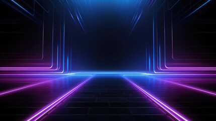 Futuristic hi tech lines studio blank neon background wallpaper