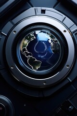 Canvas Print - a breathtaking view of the earth as seen from a space station. this image captures the beauty and va