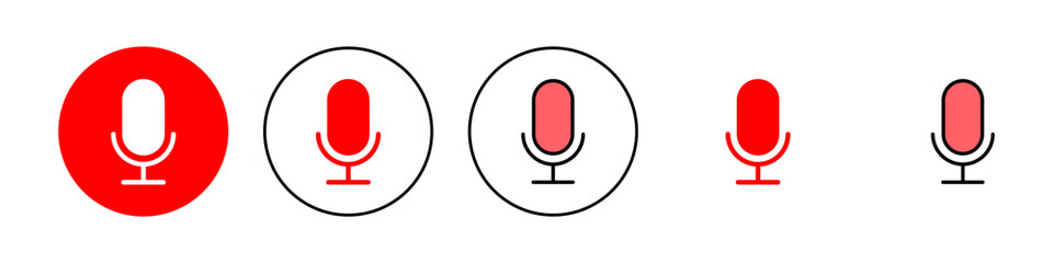 Wall Mural - Microphone icon vector illustration. karaoke sign and symbol